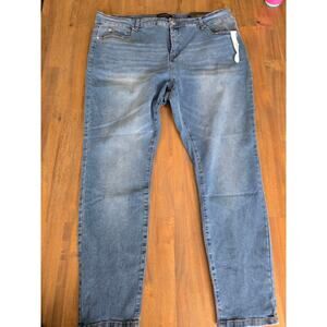 Tahari Womans Tummy Tuck Slimming Fit Solution Skinny Jeans 24W 28" Inseam